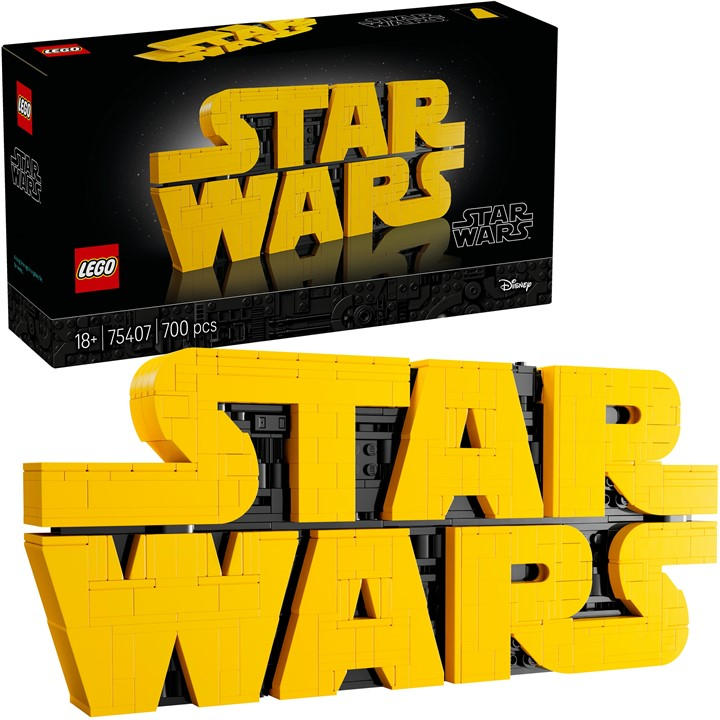 Lego Yellow/Black Star Wars 75407 Brick-Built Star Wars Logo - Image 12