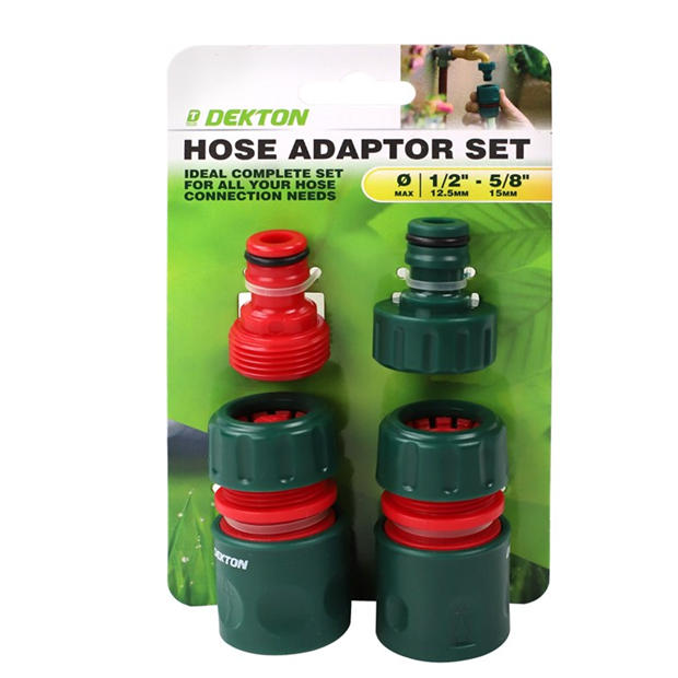Green - Dekton - 4 Piece Hose Adaptor Set