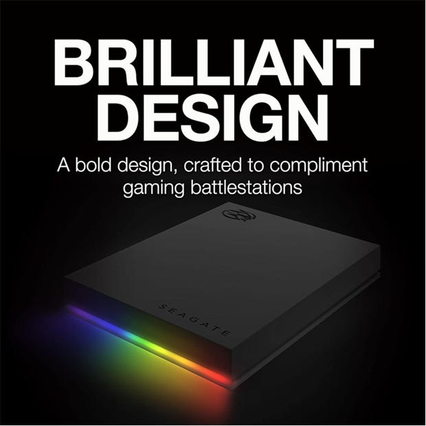 Черно - Seagate - Seagate FireCuda Gaming Hard Drive 2TB External Hard Drive HDD