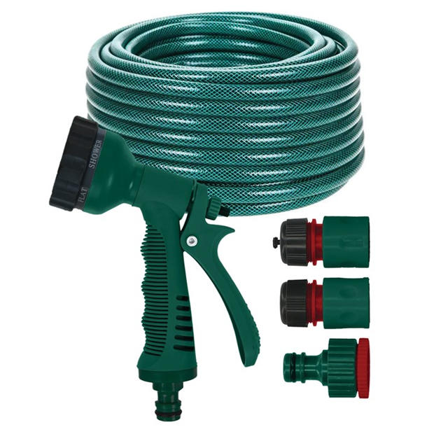 Green - Dekton - 30 Metre Reinforced Hose & Spray gun set