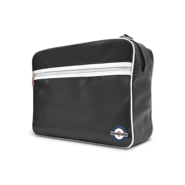 Black/White - Lambretta - Men's Retro Flight Bag
