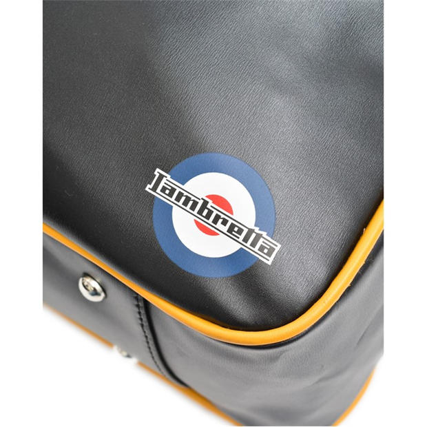 Black/Mustard - Lambretta - Men's Retro Flight Bag
