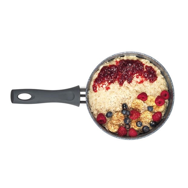 Grey - Russell Hobbs - Stone 20cm Non-Stick Pressed Aluminium Induction Saucepan