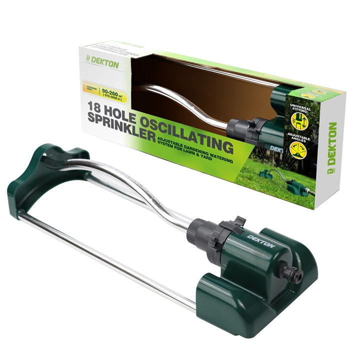 Dekton Green 18 Hole Oscillating Garden Sprinkler, Sports Direct