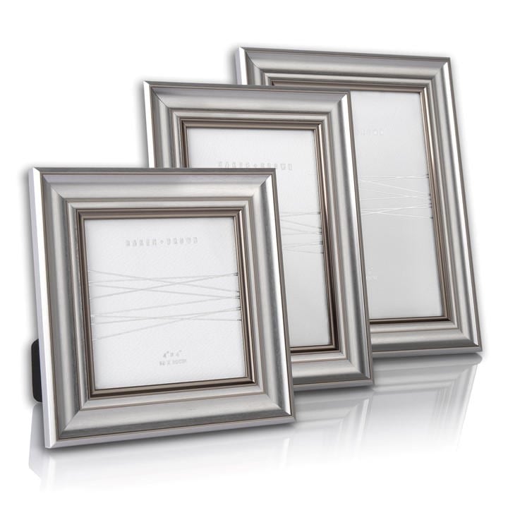 Gallery  Silver Bisley Photo Frame 6X4in (3Pk) in Size 4x6, Sports Direct