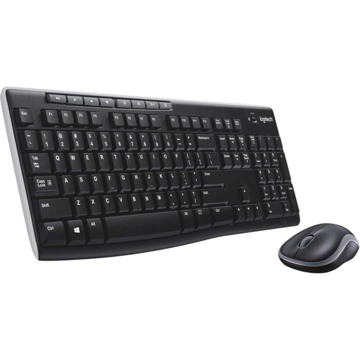 Logitech  Black Mk270 Wireless Keyboard And Mouse Combo, Sports Direct