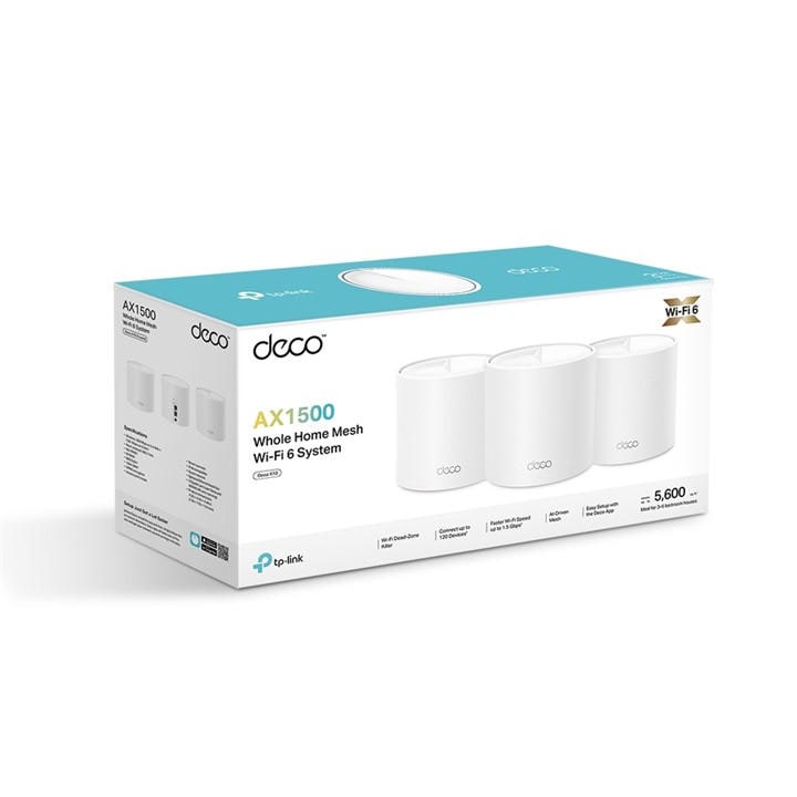 Tp-Link  Black Ax1500 Whole Home Mesh Wi-Fi 6 System – 3 Pack, Sports Direct