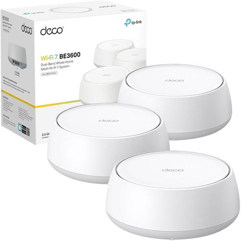 TP-Link - TP-Link Deco BE25 BE3600 Whole Home Mesh Wi-Fi 7 System(3-Pack)
