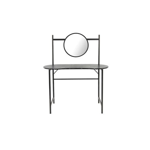FurnitureR - ivinla LOONEY Black Dressing Table with Mirror