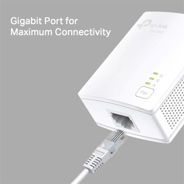 Black - TP-Link - TP-Link TL-PA7017 KIT PowerLine network adapter 1000 Mbit/s Ethernet LAN White 2 pcs