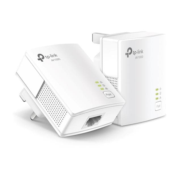 Black - TP-Link - TP-Link TL-PA7017 KIT PowerLine network adapter 1000 Mbit/s Ethernet LAN White 2 pcs