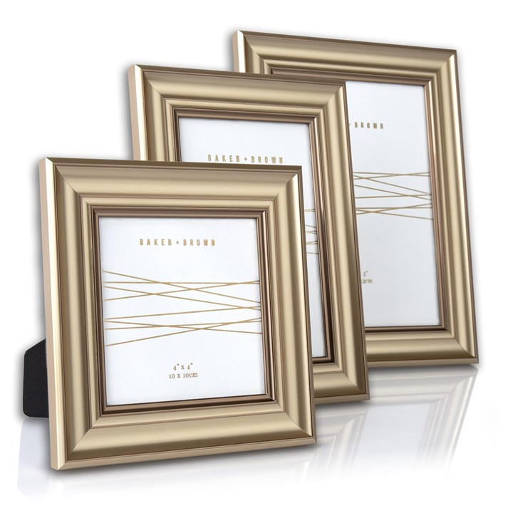 Gallery  Gold Kendal Photo Frame 4X4in (3Pk) in Size 4x6, Sports Direct