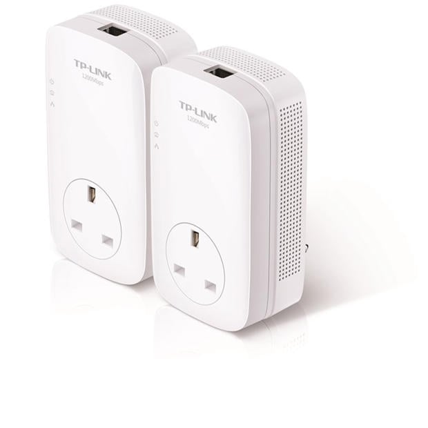 Black - TP-Link - TP-Link TL-PA8010P KIT PowerLine network adapter 1300 Mbit/s Ethernet LAN White 2 pcs