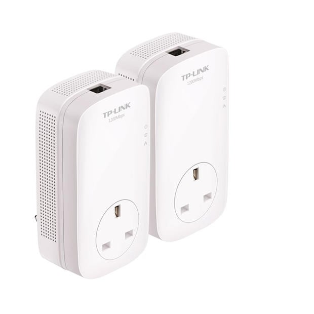 Black - TP-Link - TP-Link TL-PA8010P KIT PowerLine network adapter 1300 Mbit/s Ethernet LAN White 2 pcs