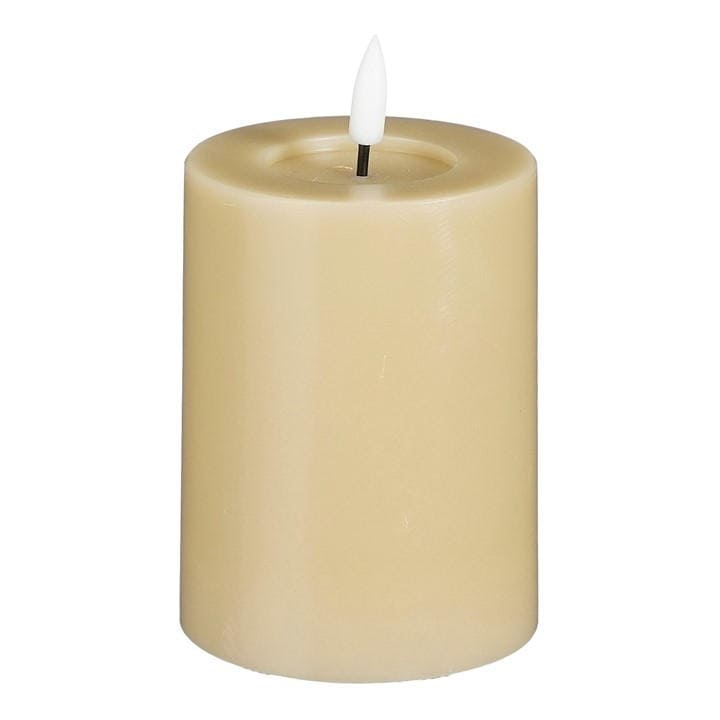 Mica  White Candle Warm Led Battery Operated Timer, Sports Direct