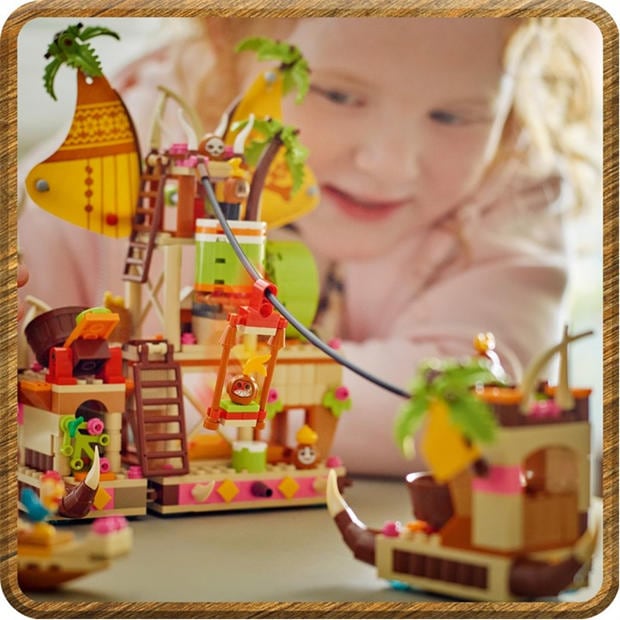 Kakamora Barge - LEGO - LEGO® Disney Moana 2 Kakamora Barge Toy Building Set 43258