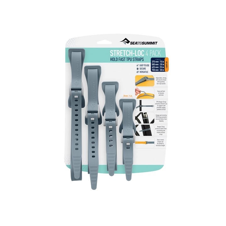 Sea To Summit  Grey  Stretch Lock Luggage Straps, Sports Direct