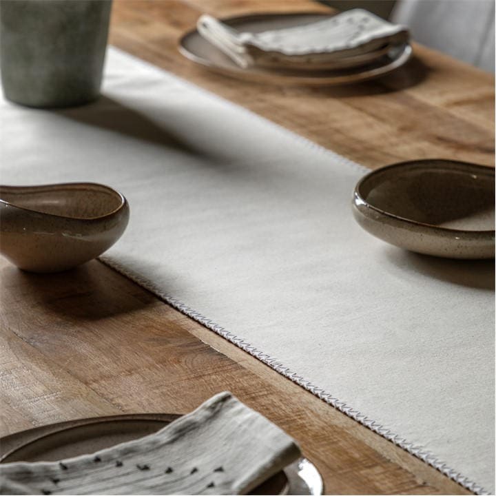 Gallery  Cream Linen Effect Table Runner 360X1800mm, Sports Direct