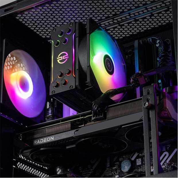Black - PCSpecialist - Wraith 164 Gaming PC - Ryzen 5 7500F RX 9060 XT 16GB 16GB RAM 1TB SSD - 1440p Gaming
