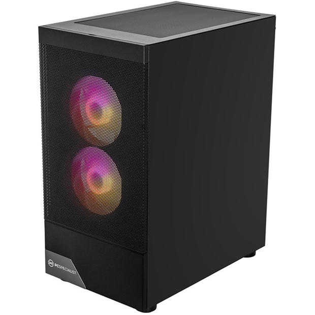 Black - PCSpecialist - Wraith 164 Gaming PC - Ryzen 5 7500F RX 9060 XT 16GB 16GB RAM 1TB SSD - 1440p Gaming