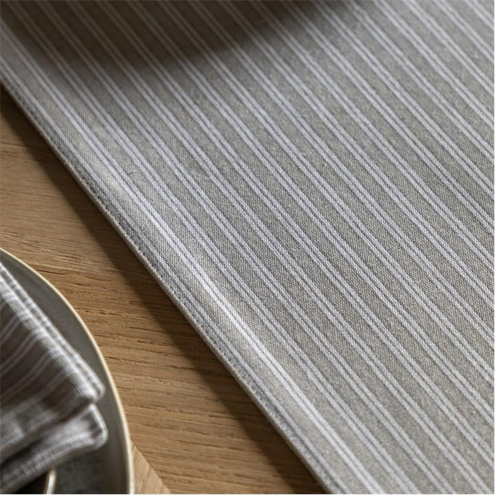 Gallery  Grey Woven Striped Table Runner 360X1800mm, Sports Direct