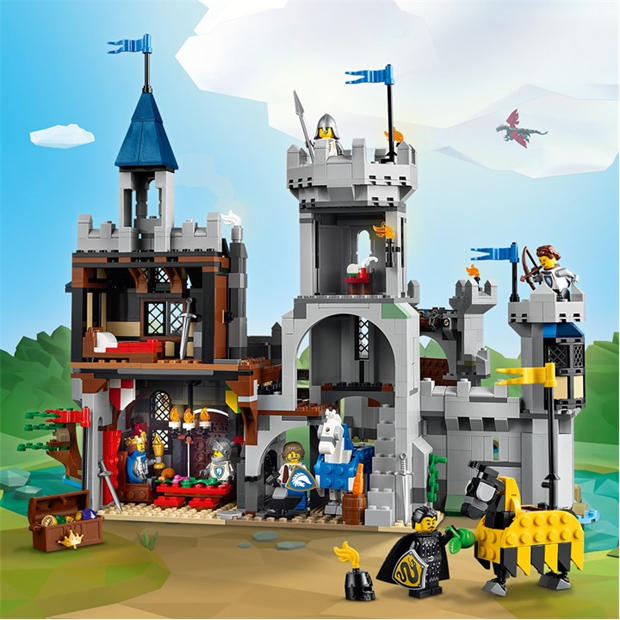 Средновековен замък - LEGO - LEGO® Creator 31168 3in1 Medieval Horse Knight Castle Playset Building Toy 31168