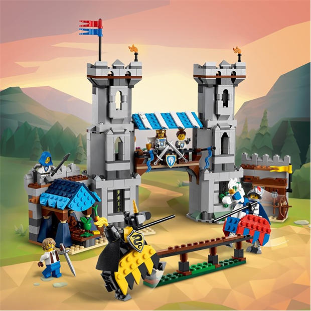 Средновековен замък - LEGO - LEGO® Creator 31168 3in1 Medieval Horse Knight Castle Playset Building Toy 31168