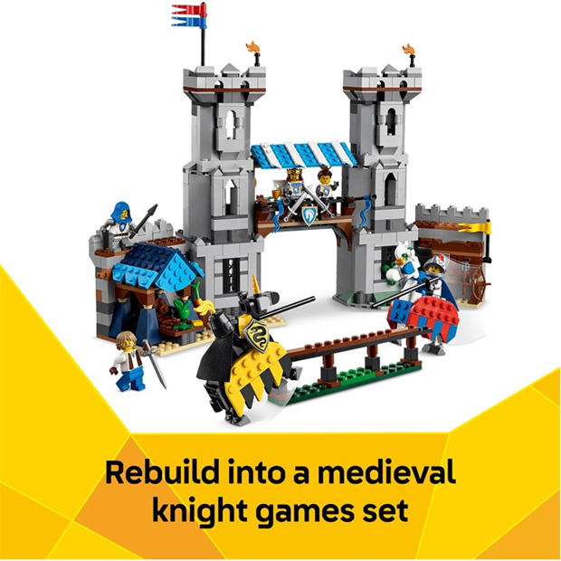 Средновековен замък - LEGO - LEGO® Creator 31168 3in1 Medieval Horse Knight Castle Playset Building Toy 31168