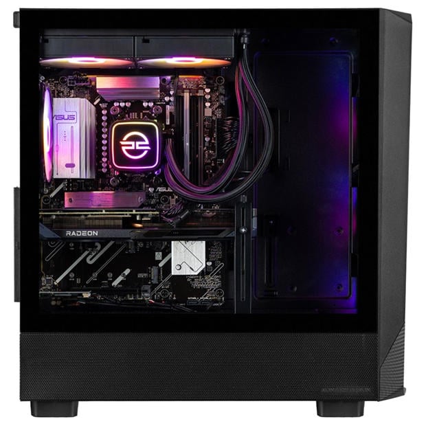 Black - PCSpecialist - Wraith 184 Gaming PC - Ryzen 7 7800X3D RX 9070 XT 16GB 16GB RAM 1TB SSD - 4K Gaming