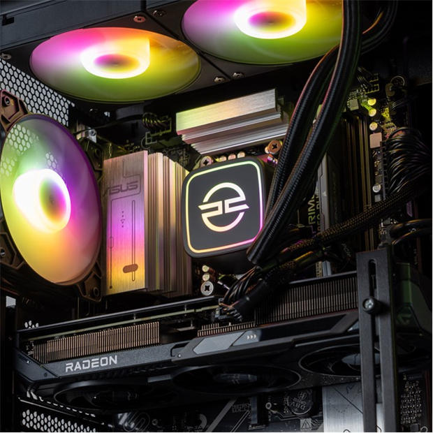Black - PCSpecialist - Wraith 184 Gaming PC - Ryzen 7 7800X3D RX 9070 XT 16GB 16GB RAM 1TB SSD - 4K Gaming