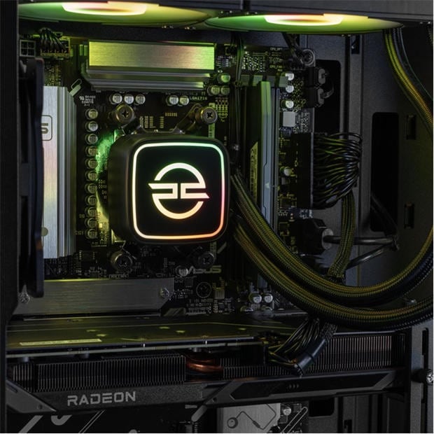Black - PCSpecialist - Wraith 184 Gaming PC - Ryzen 7 7800X3D RX 9070 XT 16GB 16GB RAM 1TB SSD - 4K Gaming