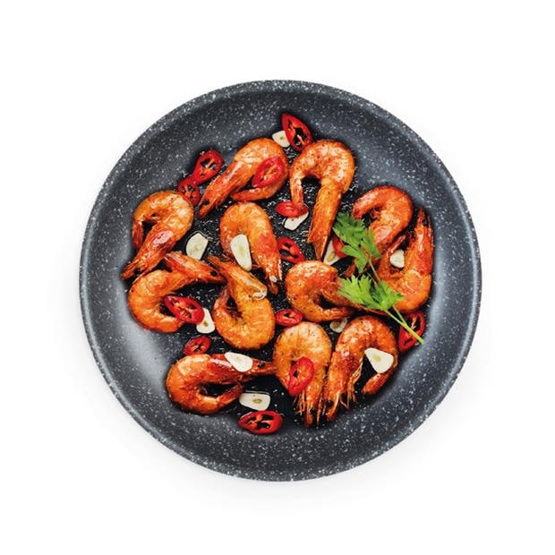 Grey - Russell Hobbs - Smart Clip Nightfall Stone Non-Stick Stackable Frying Pan Set
