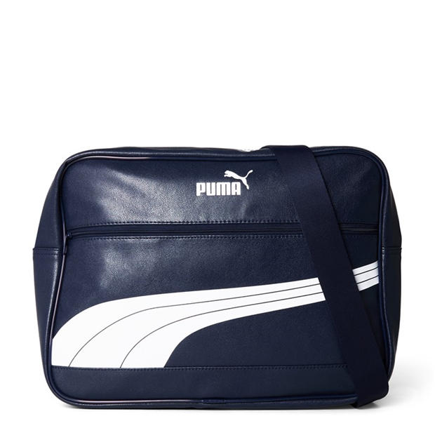 Navy/White - Puma - Men's College Reporter Messenger Bag