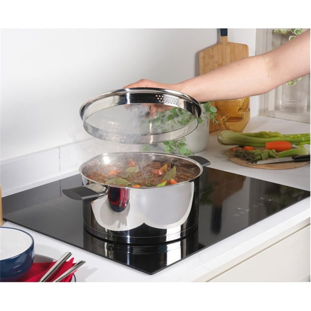 Silver - Russell Hobbs - Stainless Steel Tempered Glass Lid PFOA-Free Induction Stock Pot