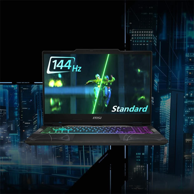 Black - MSI - MSI Cyborg 15 B2RWEKG Gaming Laptop - Intel Core 5 210H 16GB 512GB SSD RTX 5050