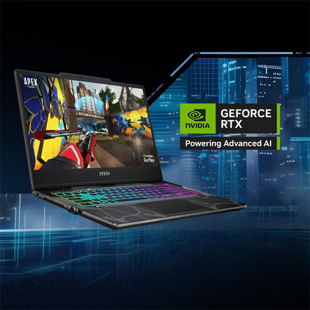 Black - MSI - MSI Cyborg 15 B2RWEKG Gaming Laptop - Intel Core 5 210H 16GB 512GB SSD RTX 5050