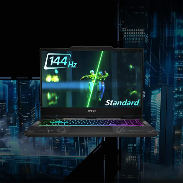 Black - MSI - MSI Cyborg 15 B2RWEKG Gaming Laptop - Intel Core 7 240H 16GB 512GB SSD RTX 5050