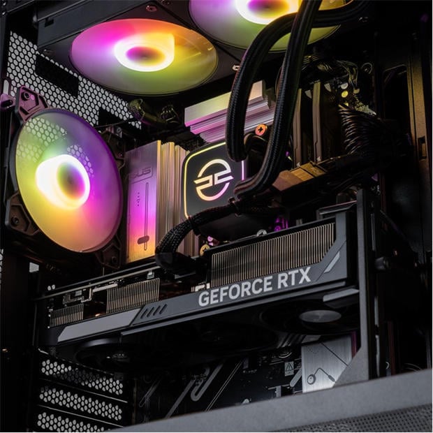 Black - PCSpecialist - Wraith 185 Gaming PC - Ryzen 7 7800X3D RTX 5070 12GB 16GB RAM 1TB SSD - 4K Gaming