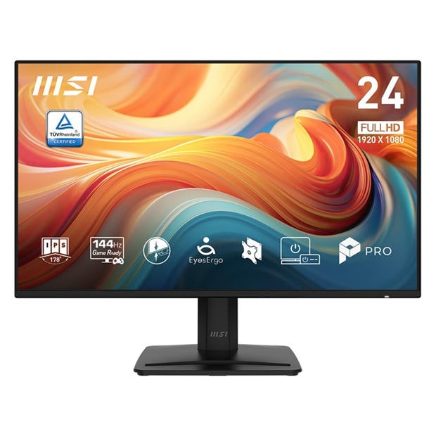 Black - MSI - PRO MP242 E14A 24 inch 144Hz IPS Monitor