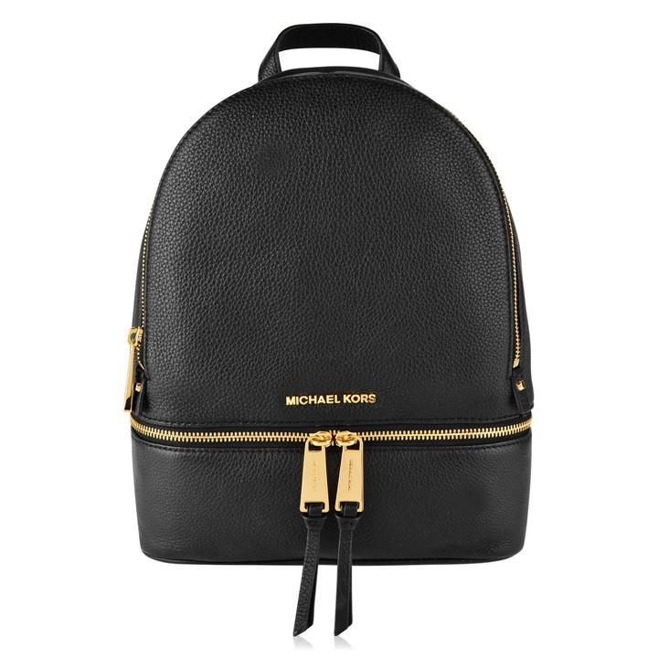 Michael Michael Kors Women's Black Rhea Zip Backpack, Sports Direct