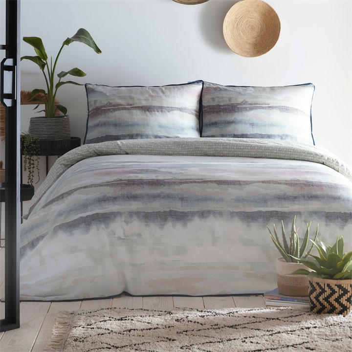 Appletree  Blue Landscape Duvet Cover Set In Seafoam in Size Superking, Sports Direct