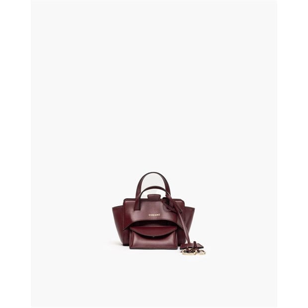 WINE - HIDESINS - Women's Flap XS Top Handle Bag