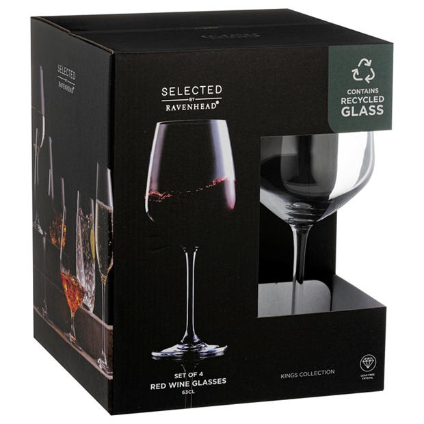 Clear - Ravenhead - Kings Red Wine Glasses Set of 4