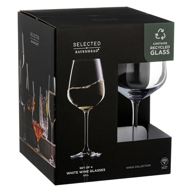 Clear - Ravenhead - Kings White Wine Glasses Set of 4