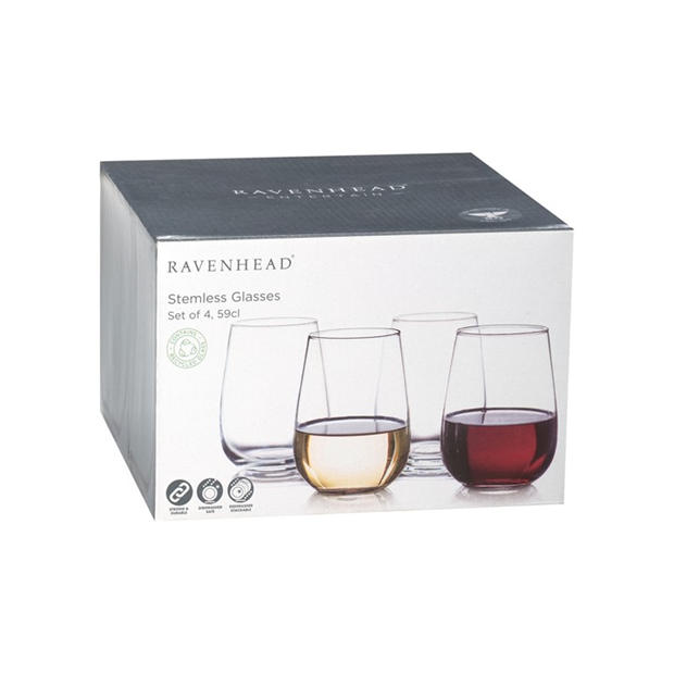 Clear - Ravenhead - Ravenhead Stemless Glasses Set of 4