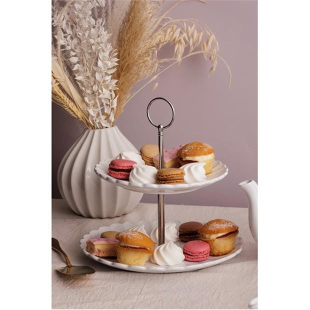 White - Price and Kensington - Luxe 2 Tier Cake Stand