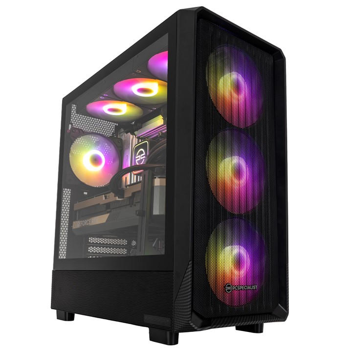 Pcspecialist  Black Wraith 224 Gaming Pc - Ryzen 7 9800X3d Rtx 5090 32Gb 32Gb Ram 2Tb Ssd - 4K Gaming, Sports Direct