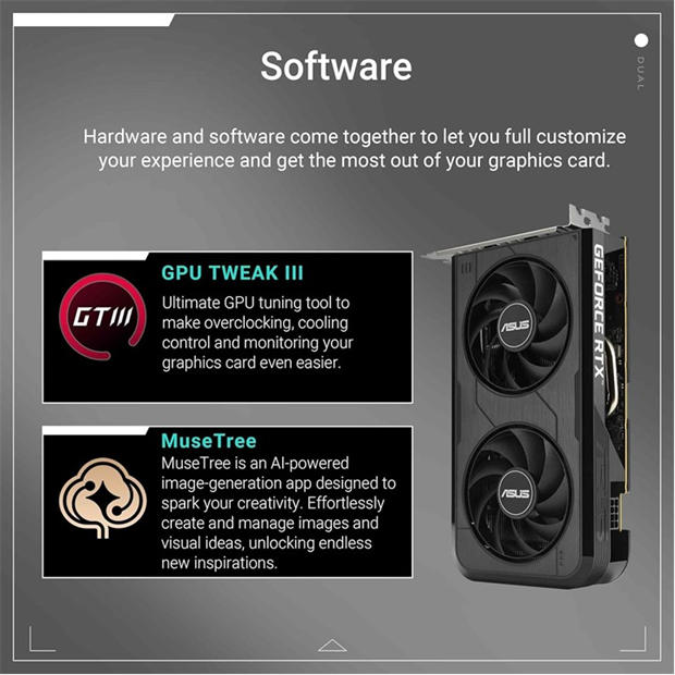 Black - ASUS - Dual GeForce RTX™ 5050 8GB GDDR6 OC Edition