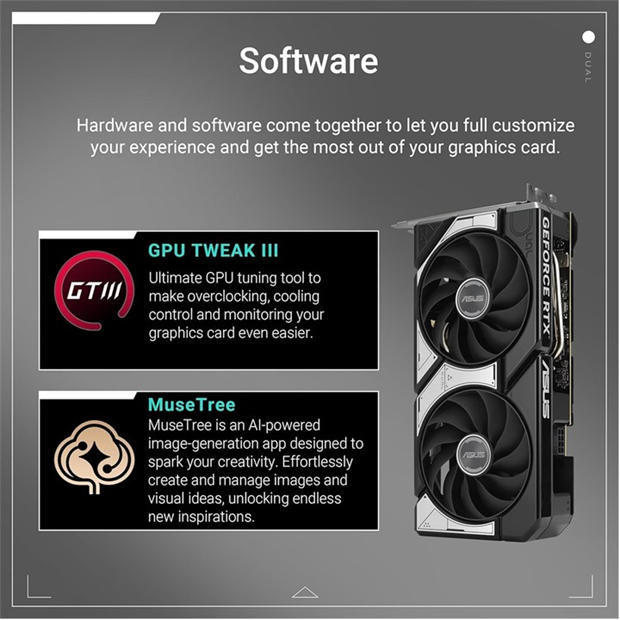 Black - ASUS - NVIDIA Dual GeForce RTX™ 5060 Ti 16GB GDDR7 OC Edition