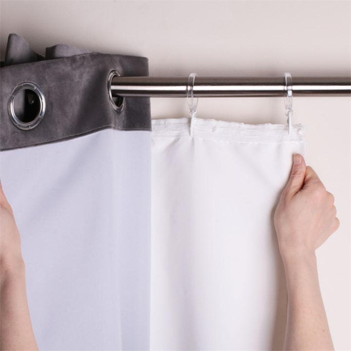 Fusion  White Thermal Blackout Easyfit Liner For Eyelet Curtains in Size 45x54, Sports Direct
